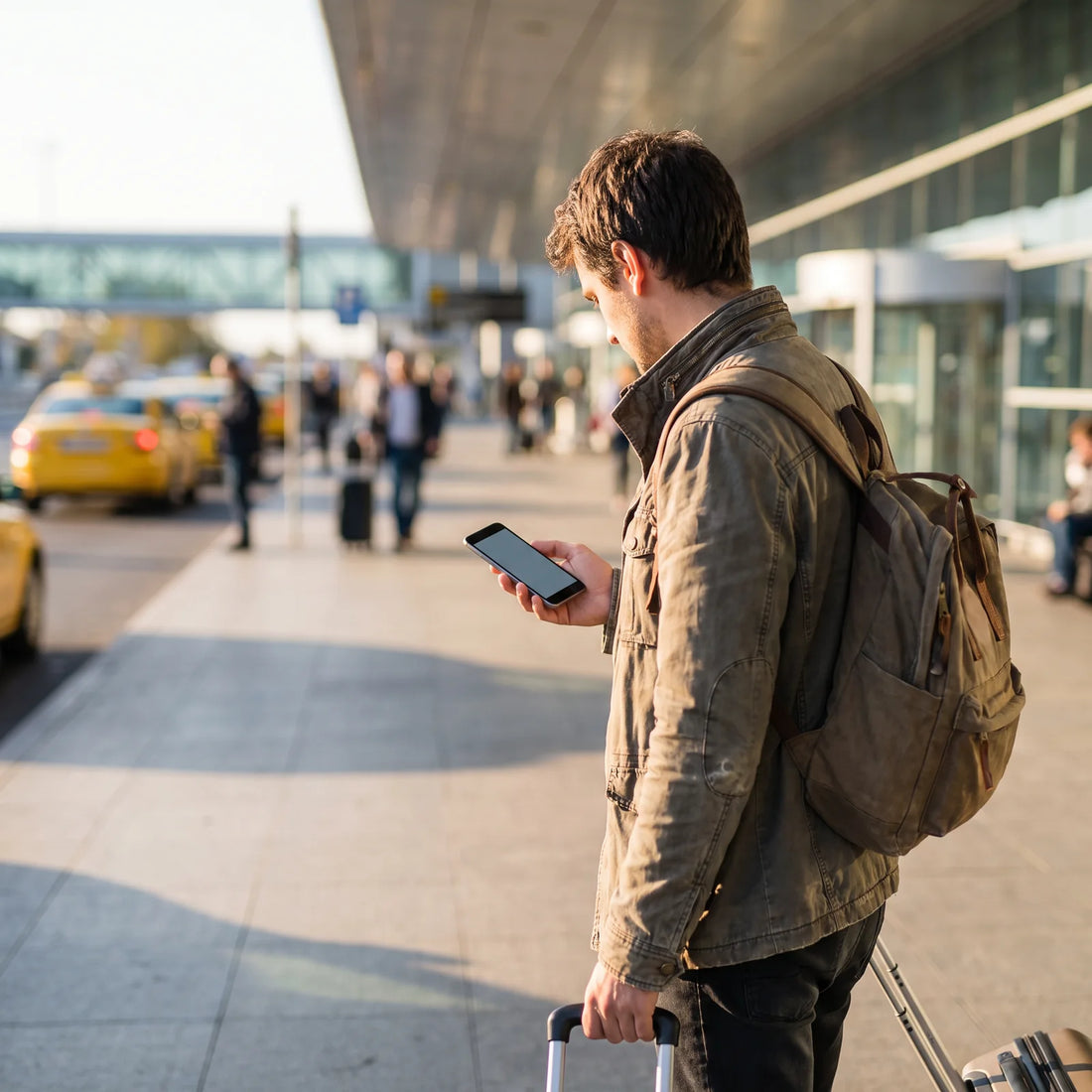 Roaming Vodafone en Albania — viajero conectado con una eSIM de datos | PuraSIM