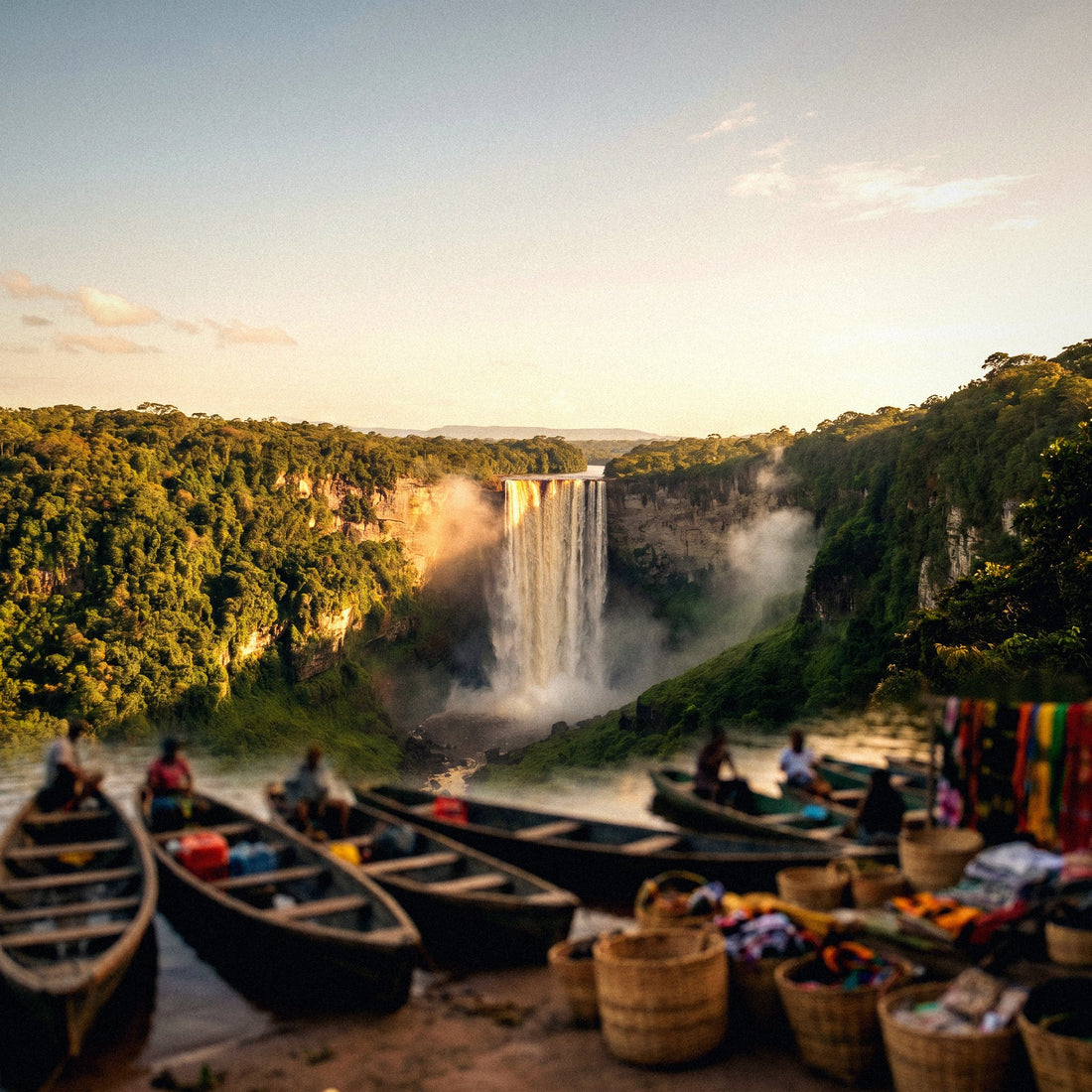 Destino de viaje en Guyana, conectado con una eSIM de datos sin roaming