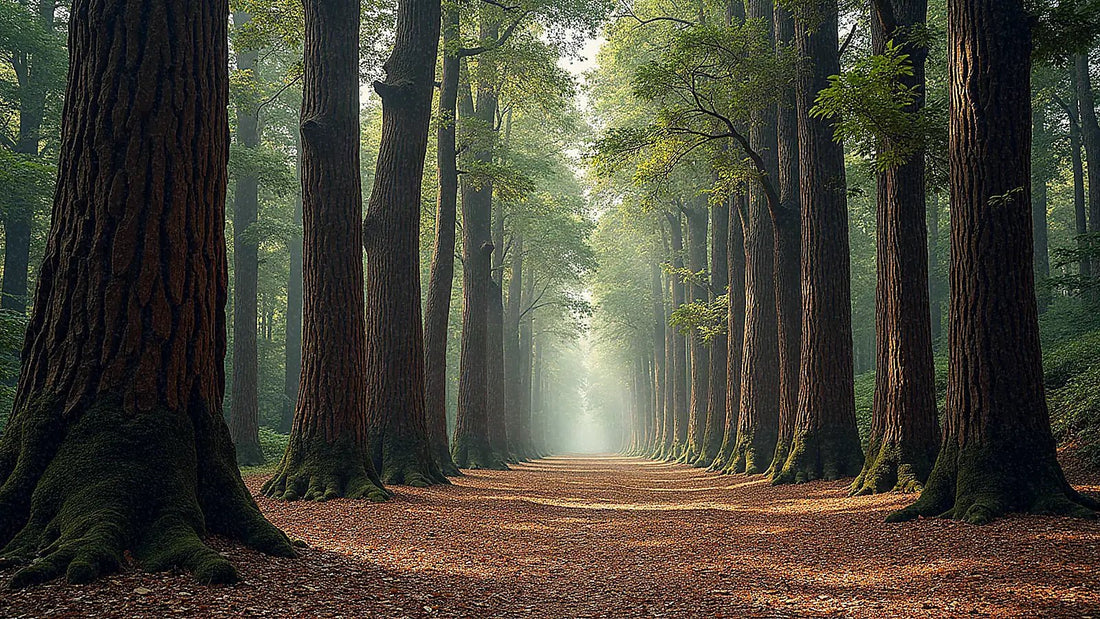 Bosque de cedros en las montañas del Atlas de Marruecos