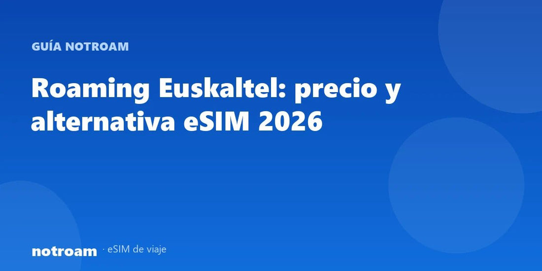 Roaming Euskaltel: precio y alternativa eSIM 2026
