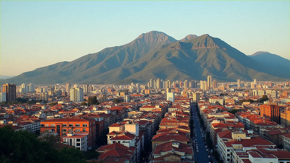 Vista de Bogotá con el cerro de Monserrate al fondo