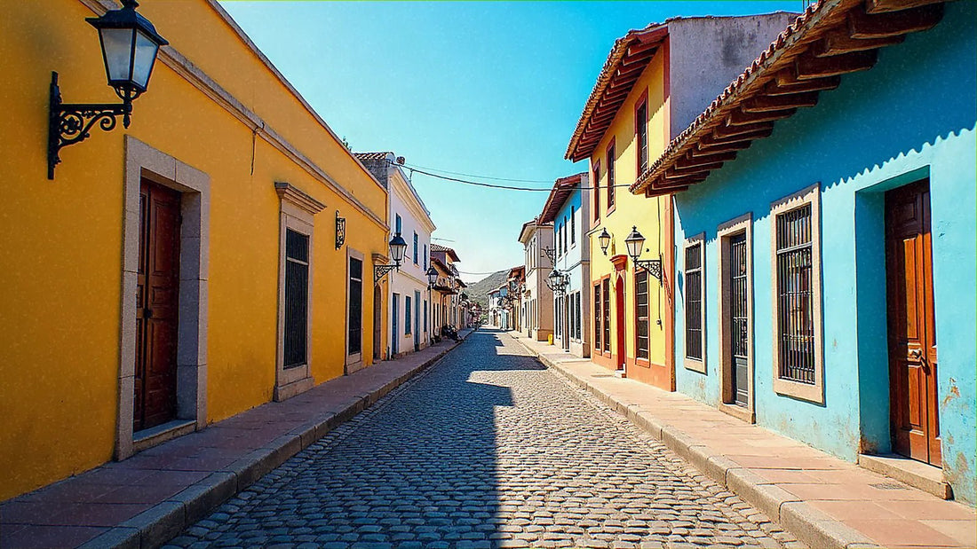 Calle empedrada histórica en Colonia del Sacramento