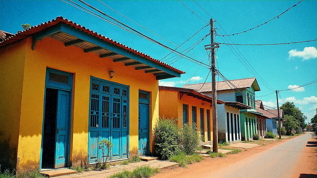 Casas coloniales de madera en Paramaribo, Surinam