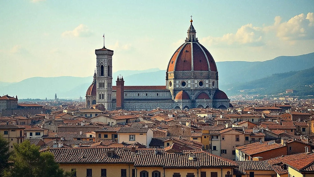 Cúpula del Duomo de Florencia con tejados toscanos