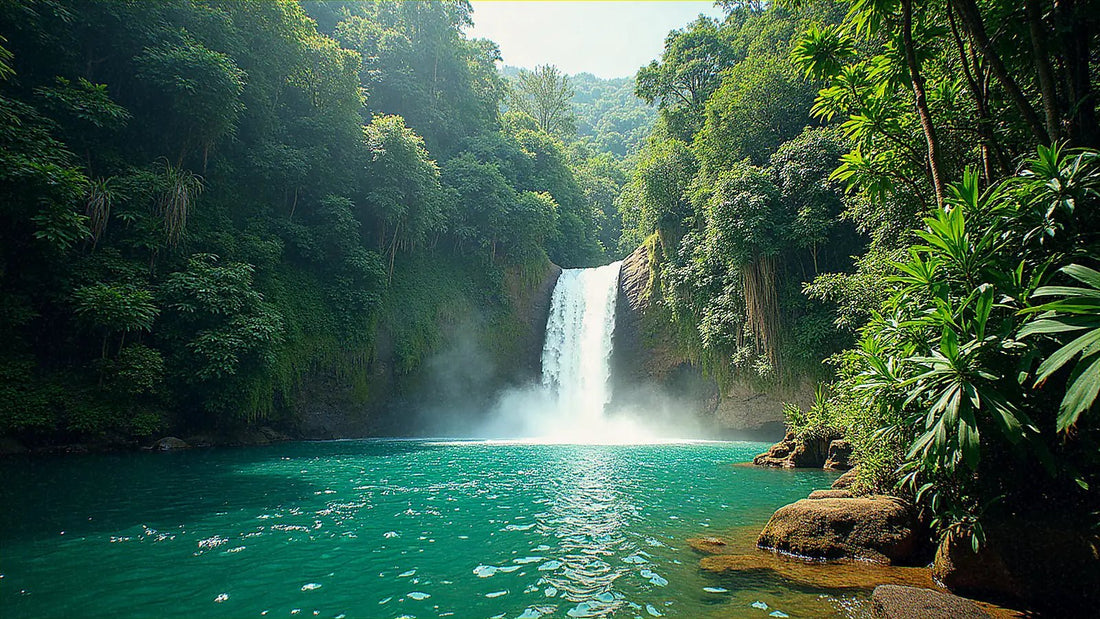 Cascada en la selva tropical de Gabón