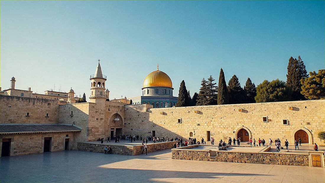 Murallas antiguas de piedra en Jerusalén