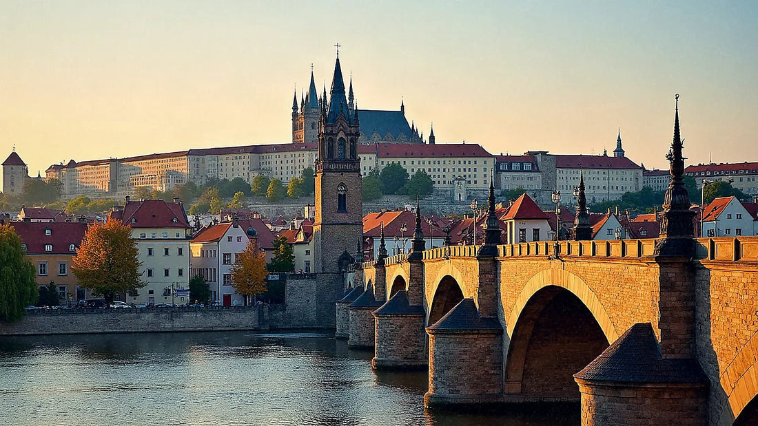 Puente de Carlos sobre el río Moldava en Praga