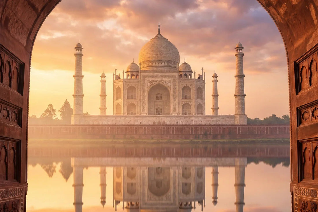 Das Taj Mahal im Morgengrauen — eSIM Indien von PuraSIM