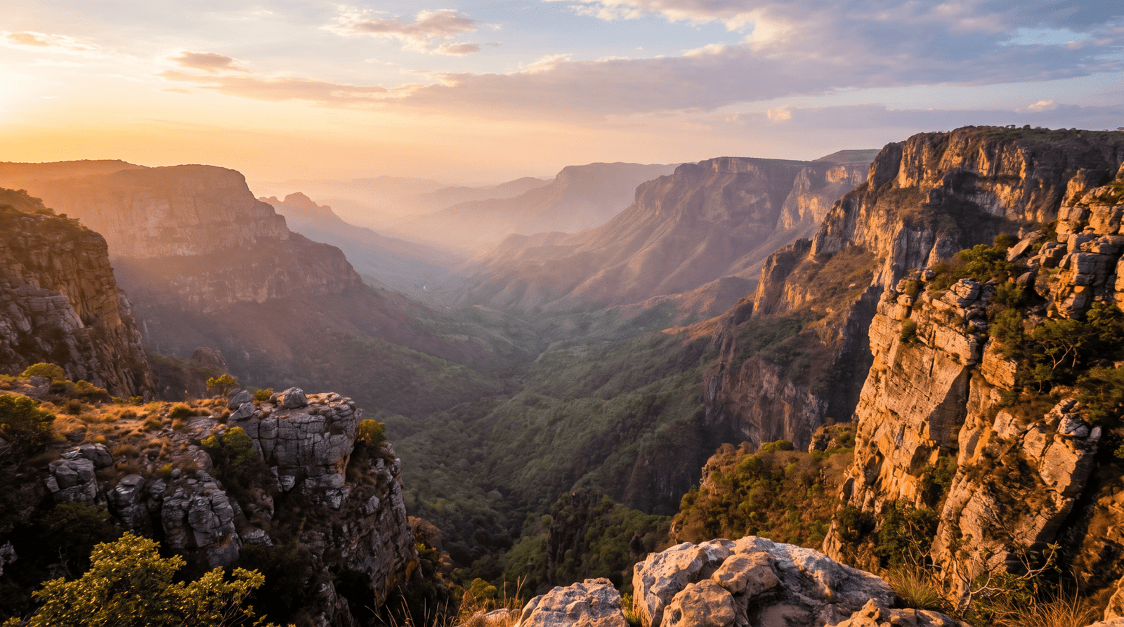 Paisaje de Angola con cobertura 4G/5G de la eSIM de PuraSIM