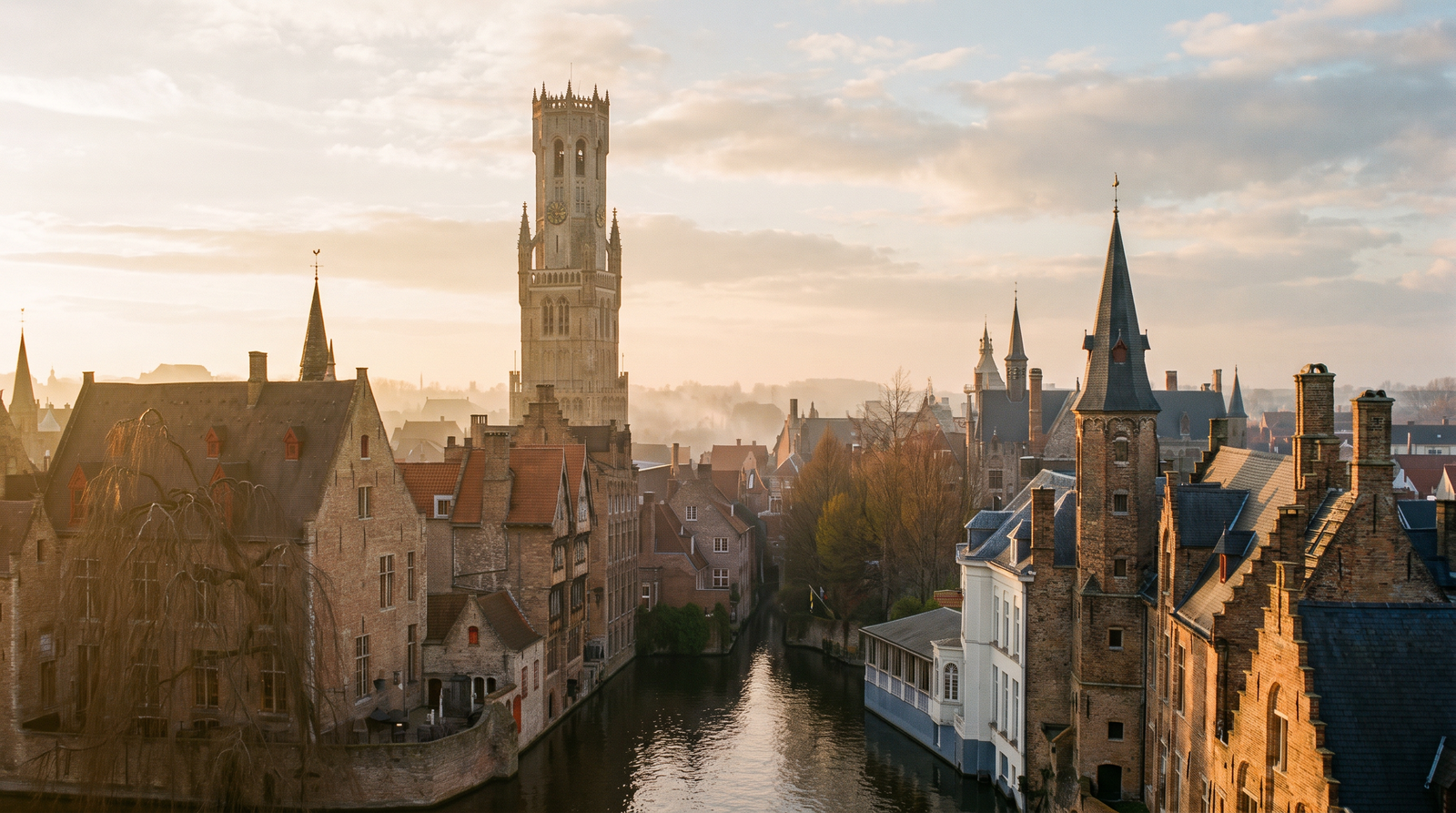 Paisaje de Bélgica con cobertura 4G/5G de la eSIM de PuraSIM