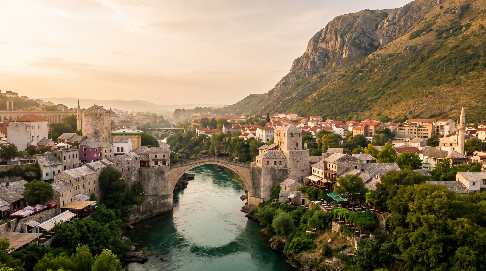 Paisaje de Bosnia y Herzegovina con cobertura 4G/5G de la eSIM de PuraSIM