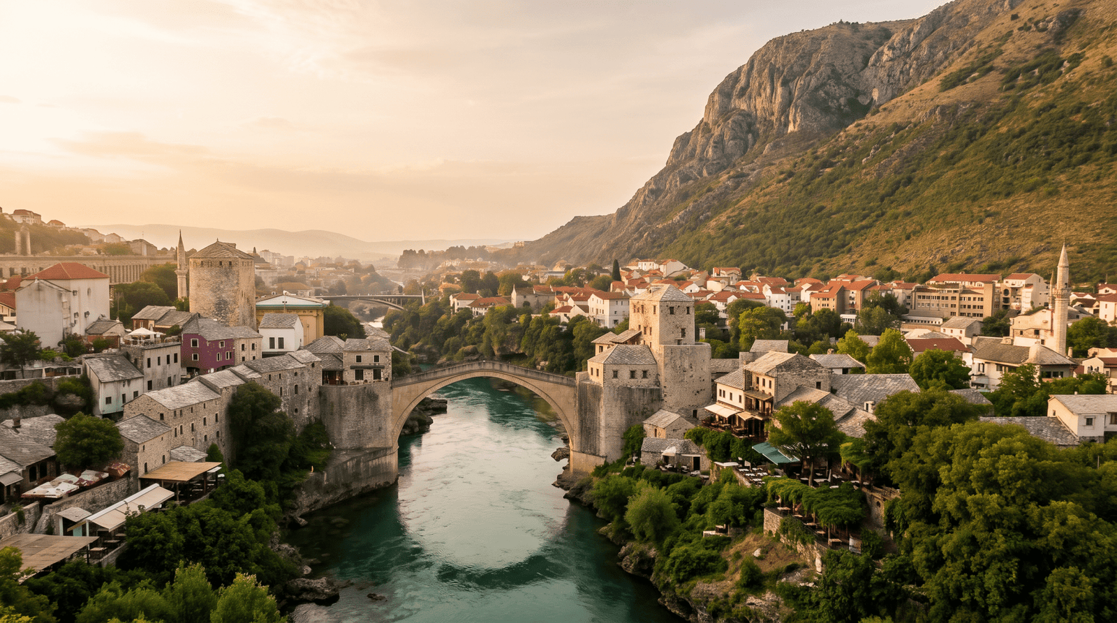 Paisaje de Bosnia y Herzegovina con cobertura 4G/5G de la eSIM de PuraSIM
