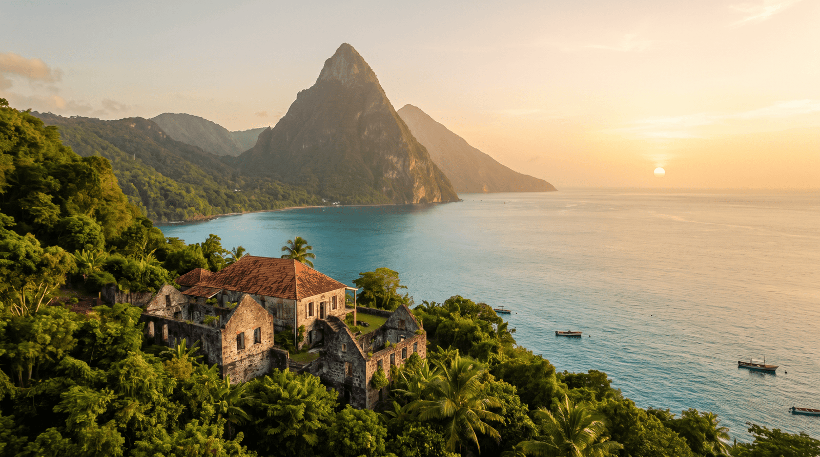 Paisaje de Caribe con cobertura 4G/5G de la eSIM de PuraSIM