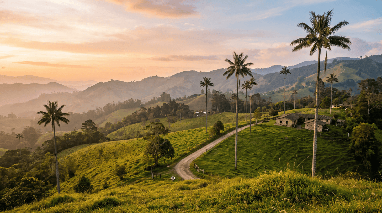 Paisaje de Colombia con cobertura 4G/5G de la eSIM de PuraSIM