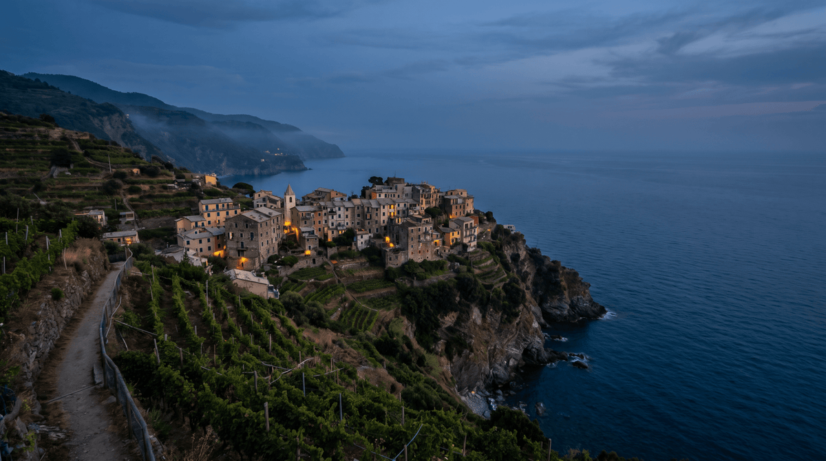 Sunset in Europe, connected with mobile data and no roaming
