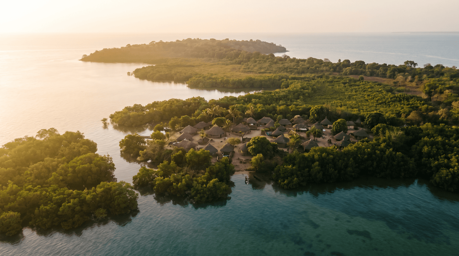 Paisaje de Guinea-Bisáu con cobertura 4G/5G de la eSIM de PuraSIM
