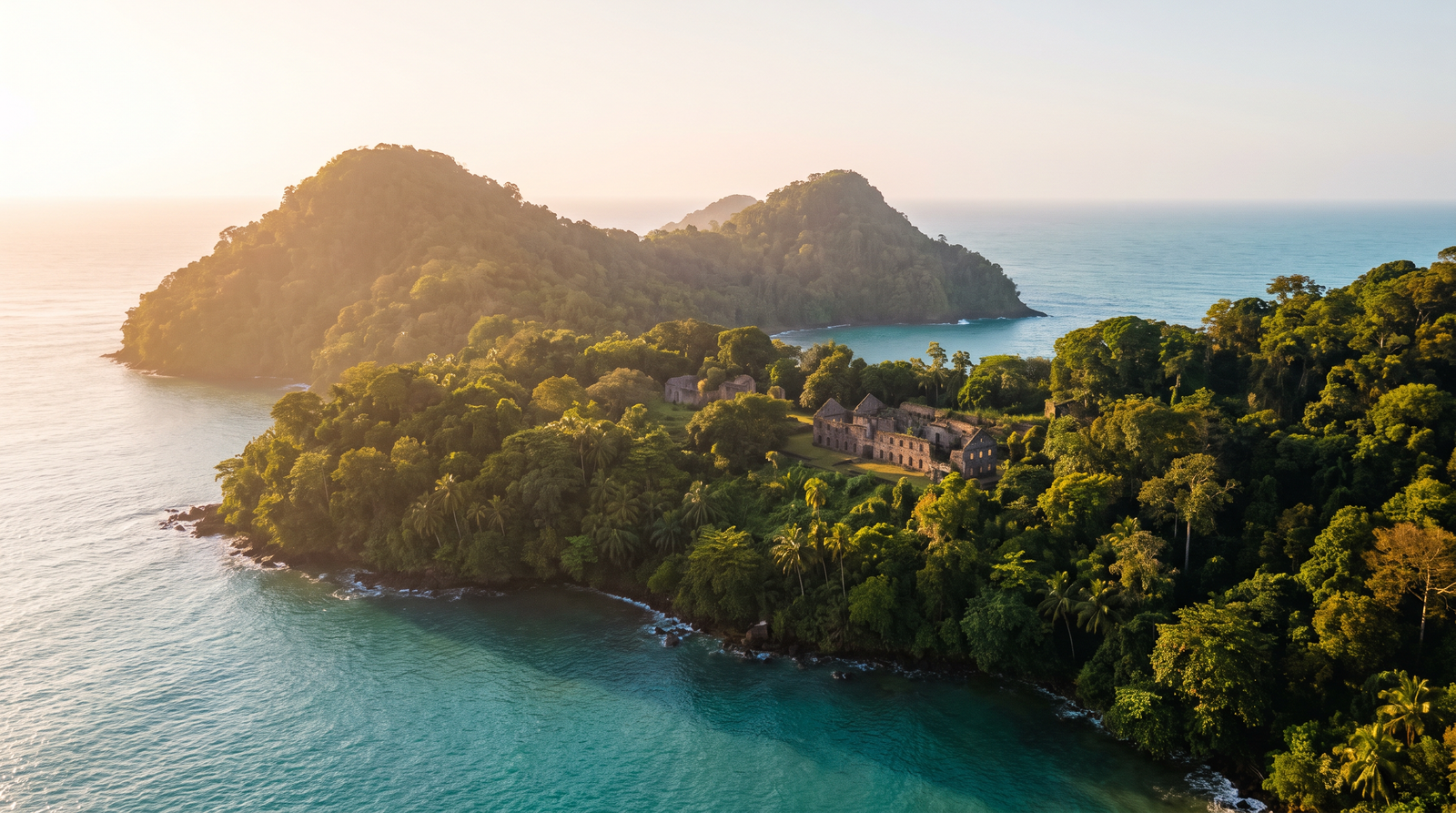 Paisaje de Guyana Francesa con cobertura 4G/5G de la eSIM de PuraSIM