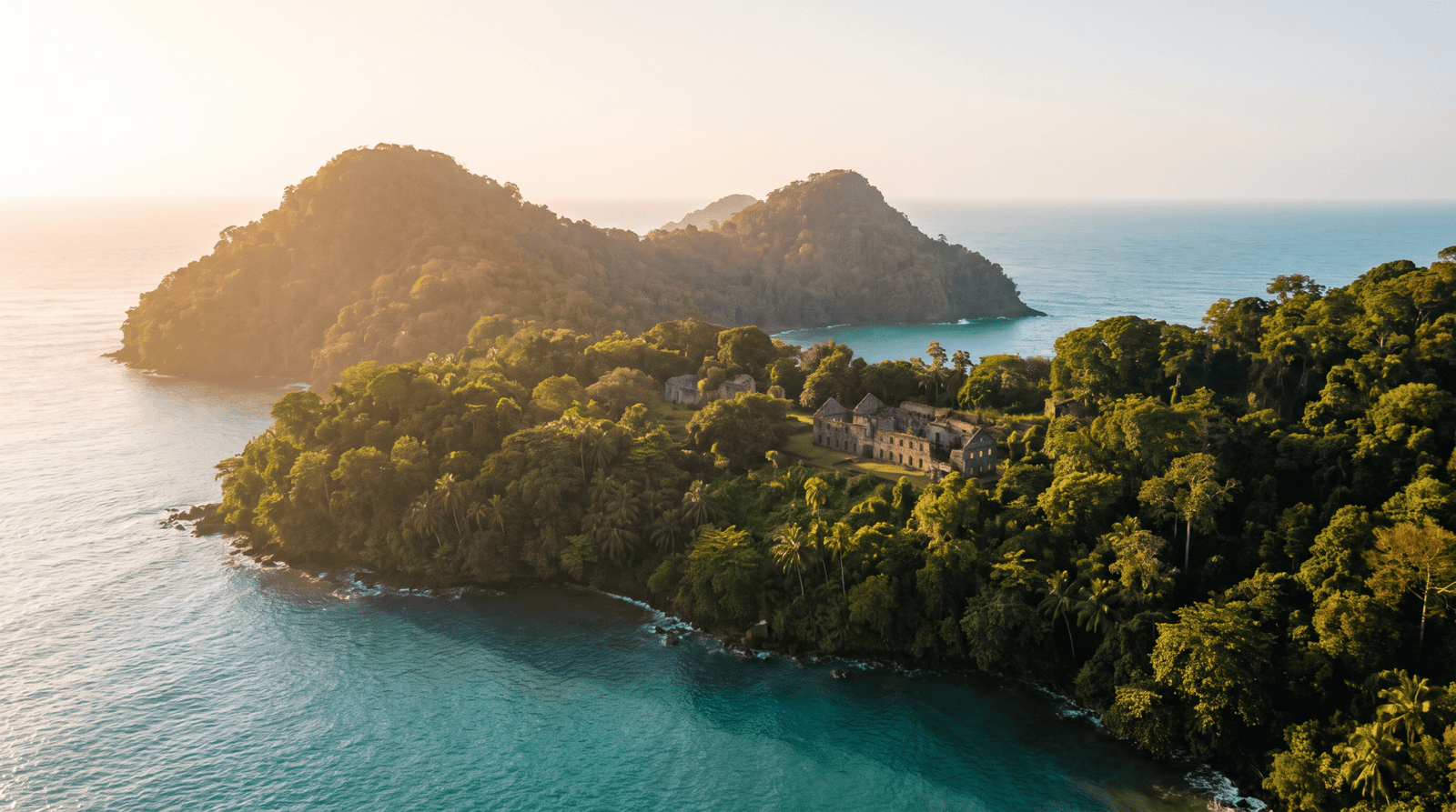 Paisaje de Guyana Francesa con cobertura 4G/5G de la eSIM de PuraSIM