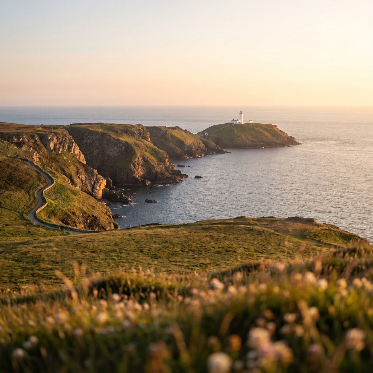 Coucher de soleil – Île de Man – connecté en données mobiles, sans itinérance