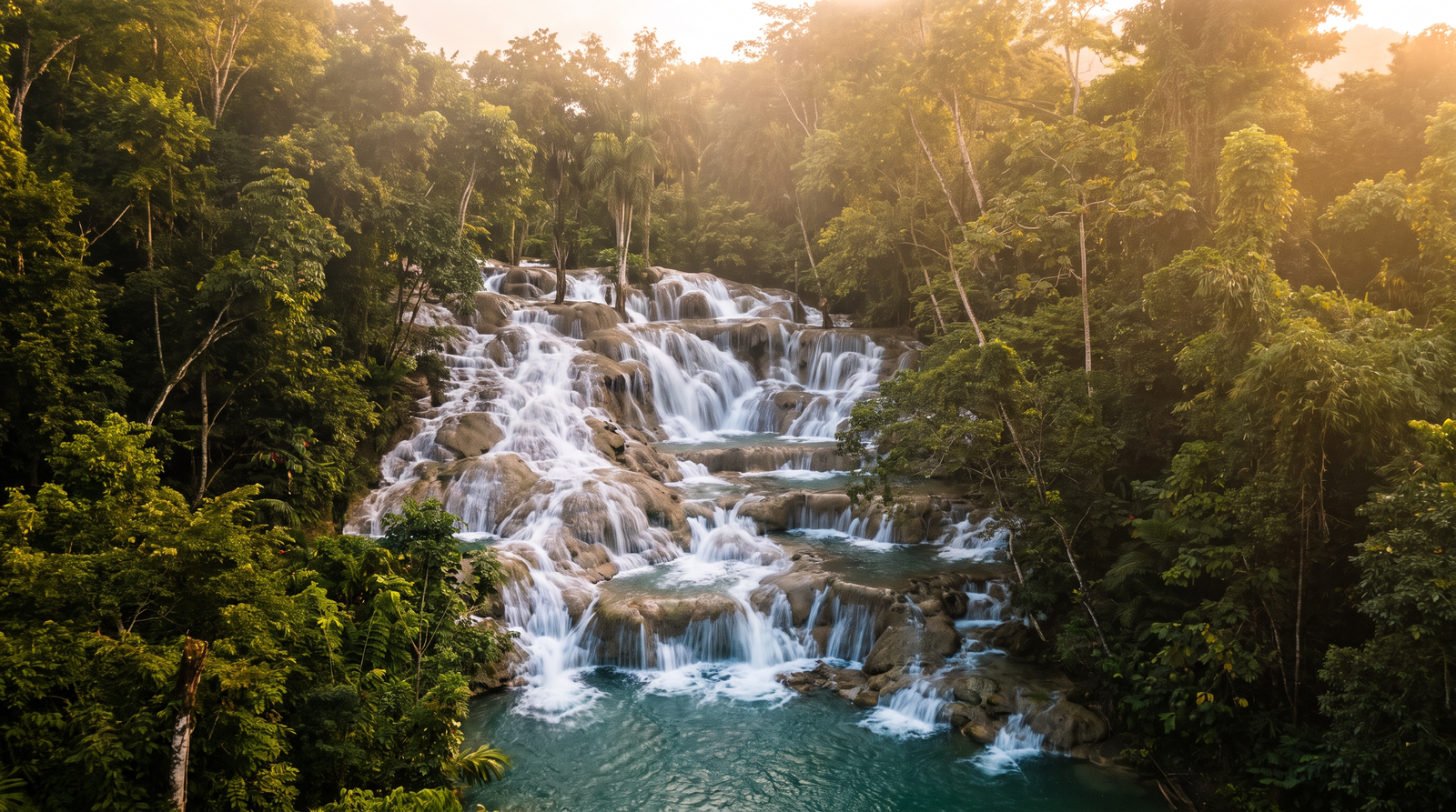 Paisaje de Jamaica con cobertura 4G/5G de la eSIM de PuraSIM