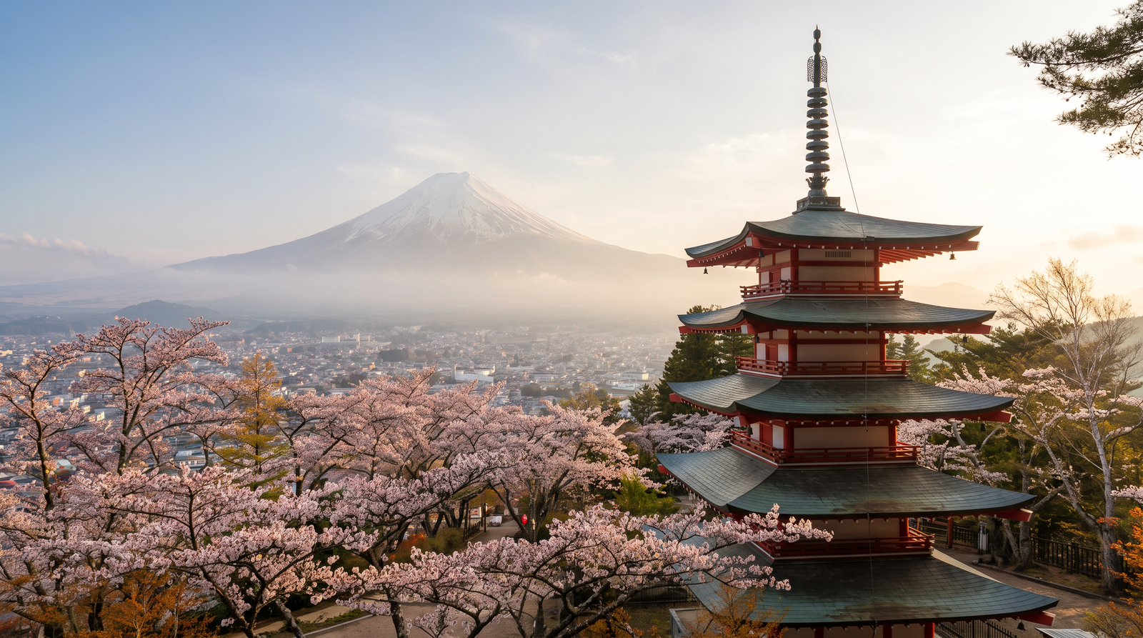 Paisaje de Japón con cobertura 4G/5G de la eSIM de PuraSIM