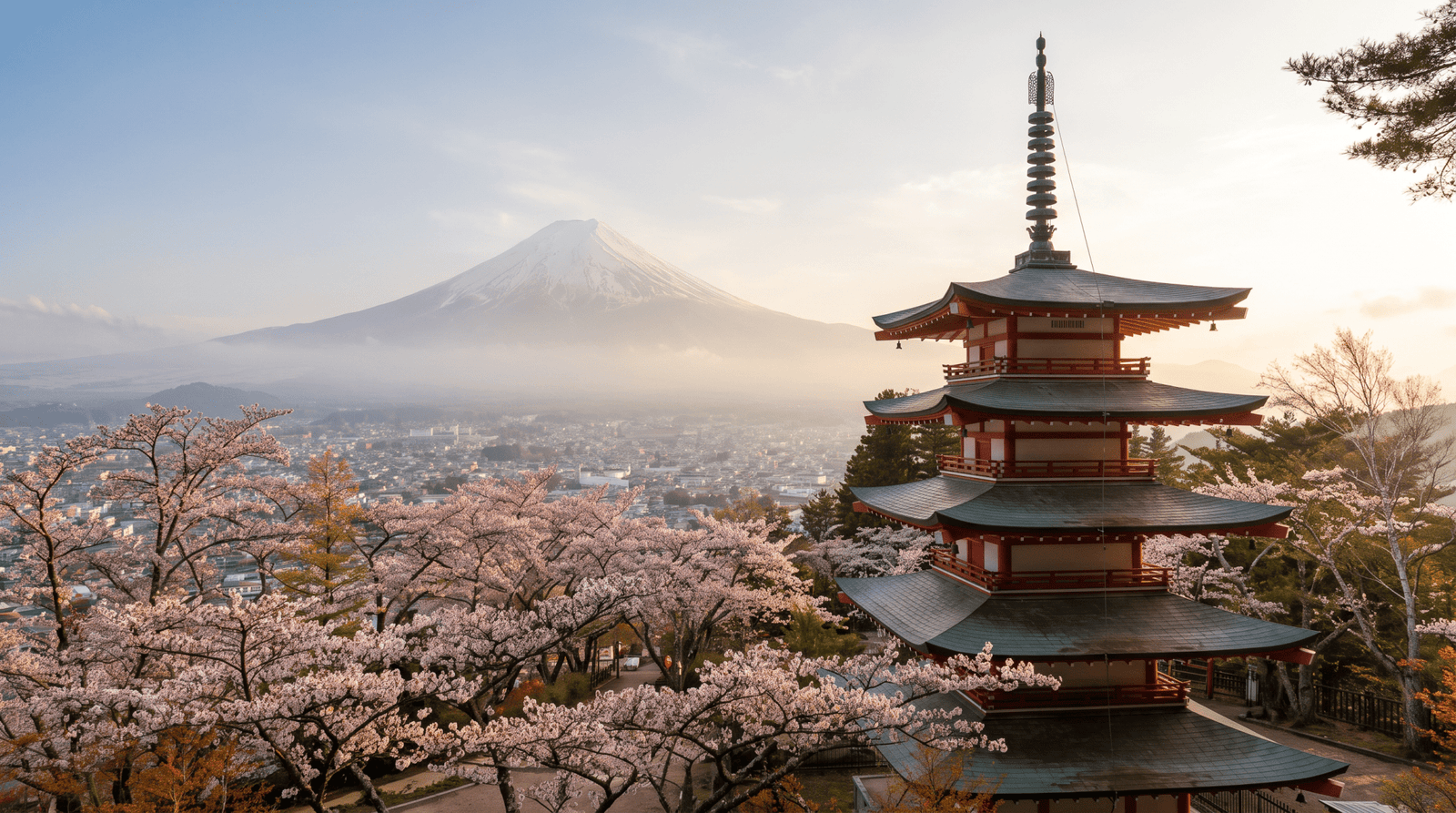 Paisaje de Japón con cobertura 4G/5G de la eSIM de PuraSIM