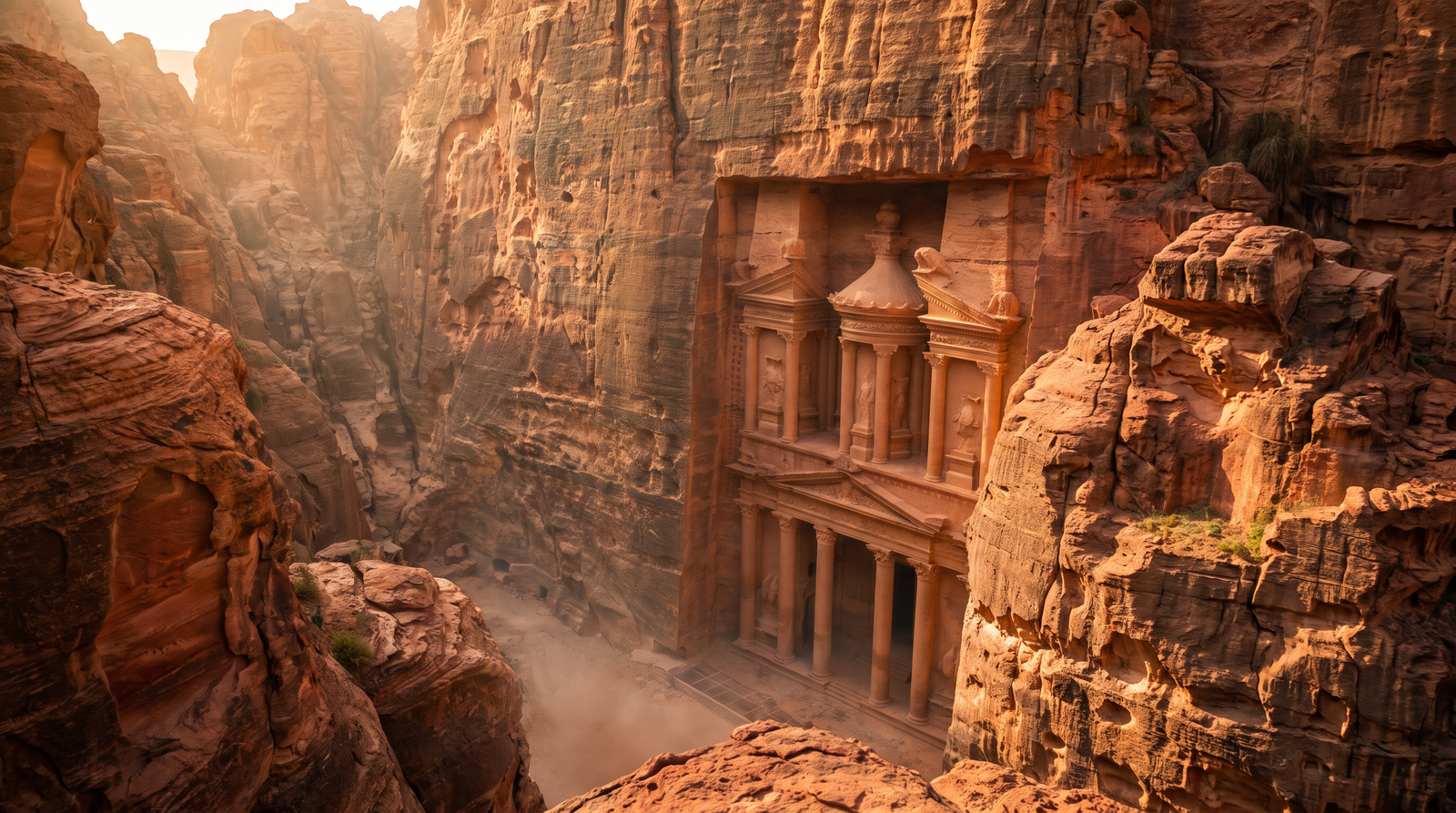 Paisaje de Jordania con cobertura 4G/5G de la eSIM de PuraSIM