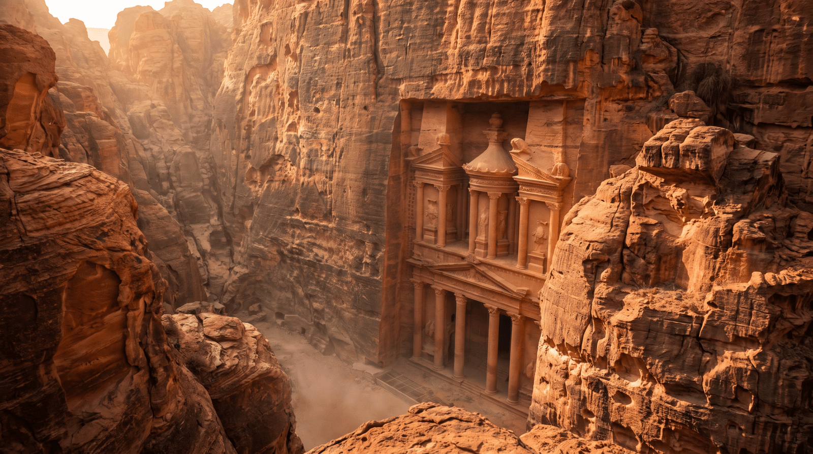 Paisaje de Jordania con cobertura 4G/5G de la eSIM de PuraSIM