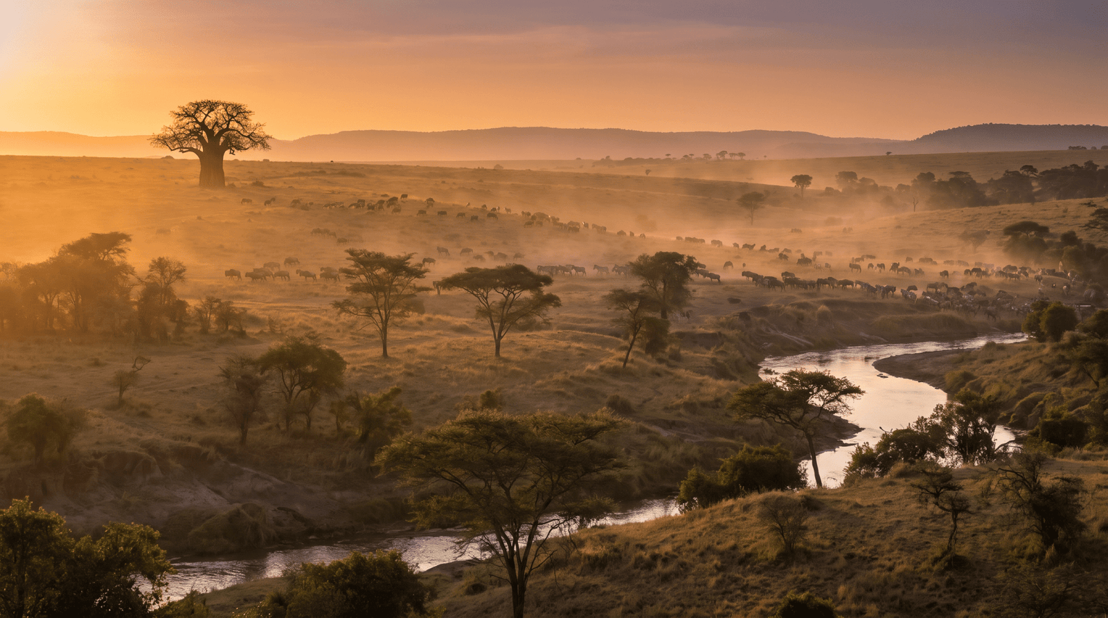 Paisaje de Kenia con cobertura 4G/5G de la eSIM de PuraSIM
