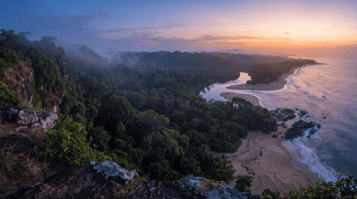 Atardecer en Liberia, conectado con datos móviles sin roaming
