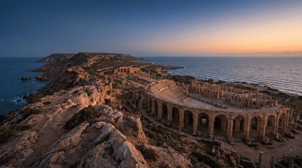 Sonnenuntergang in Libyen – verbunden über mobile Daten ohne Roaming
