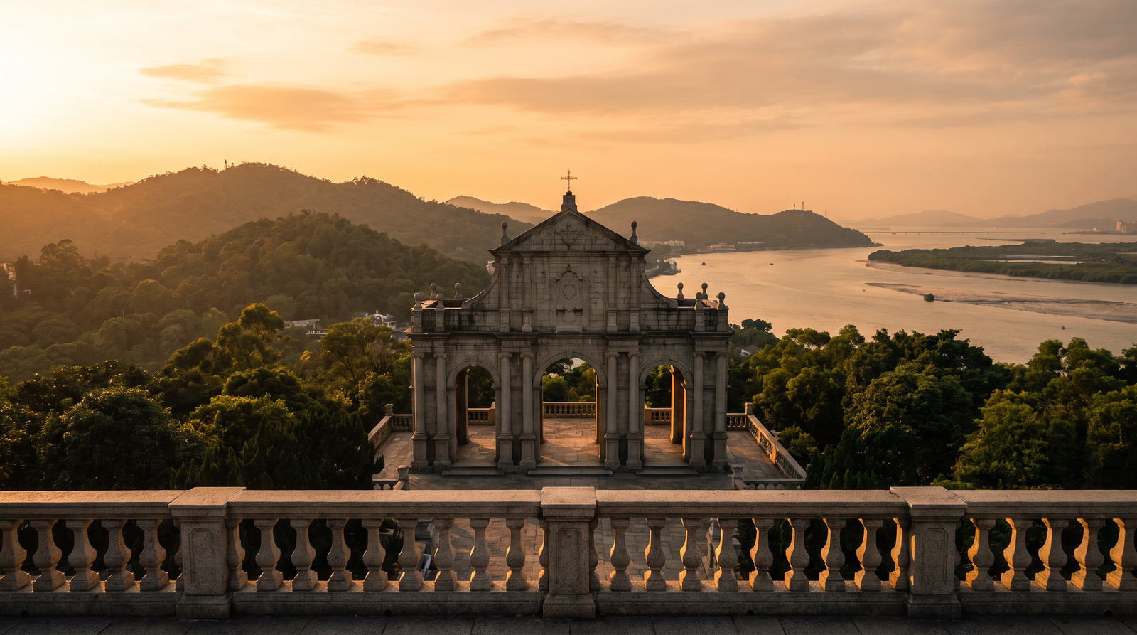 Paisaje de Macao con cobertura 4G/5G de la eSIM de PuraSIM