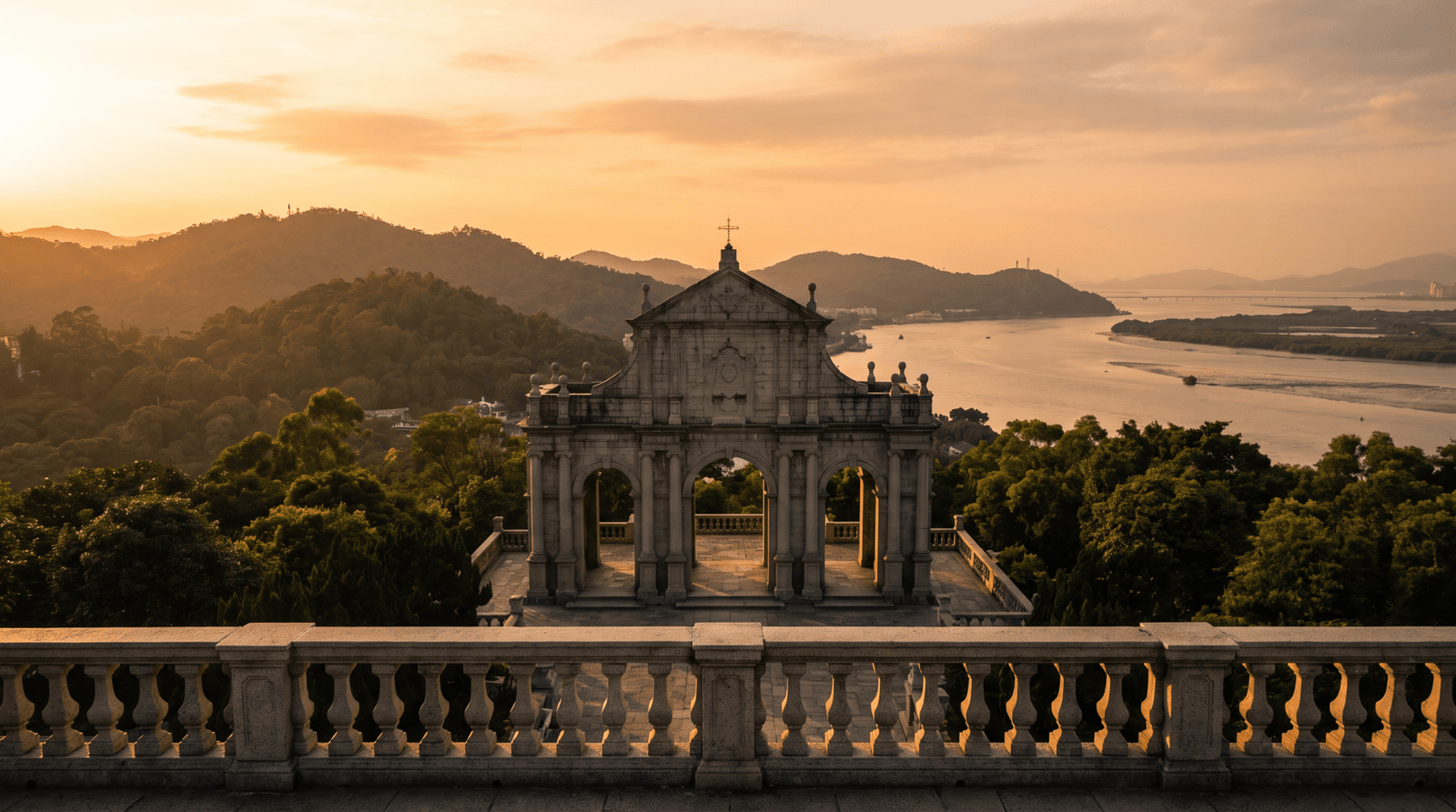 Paisaje de Macao con cobertura 4G/5G de la eSIM de PuraSIM