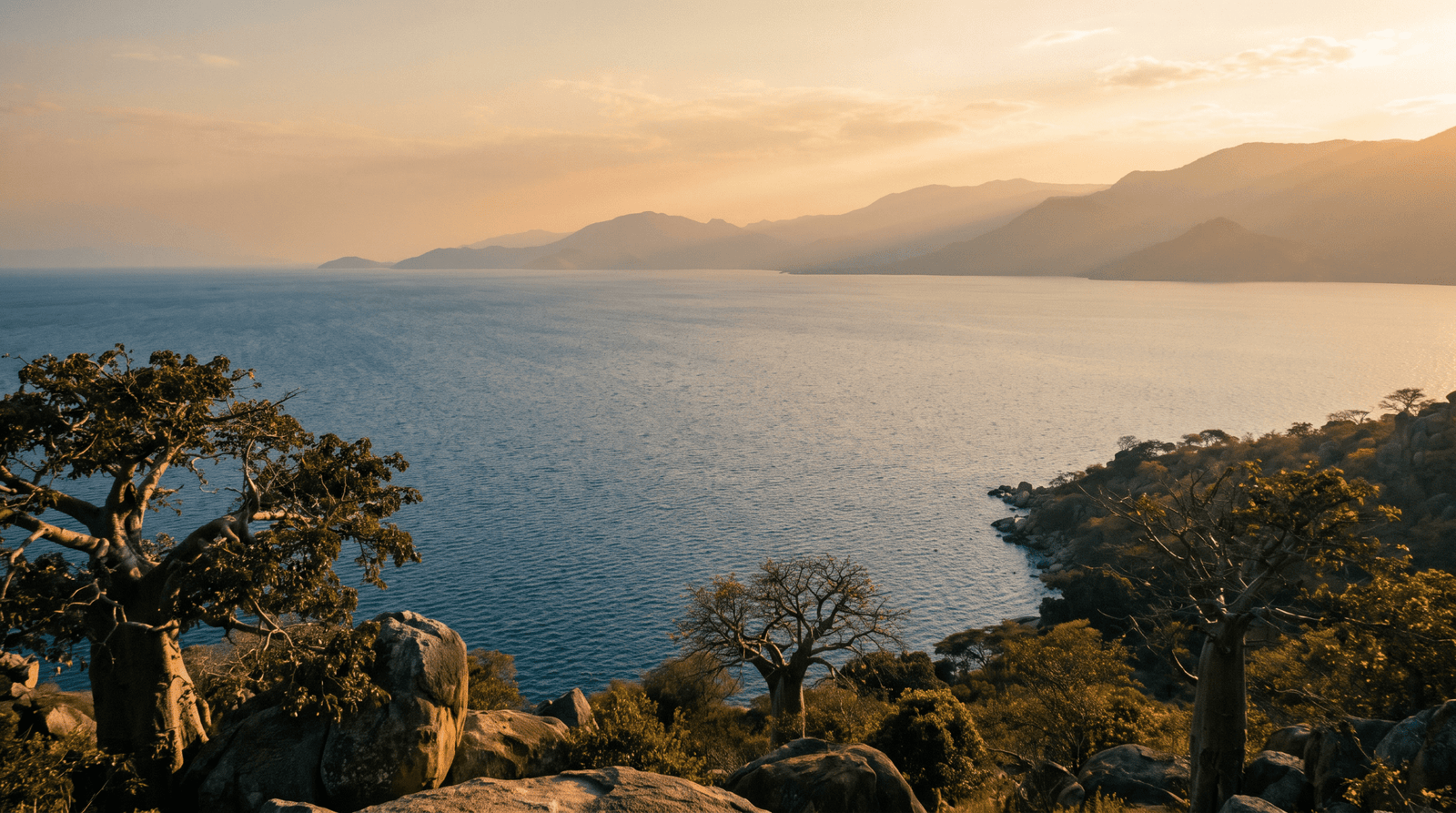 Paisaje de Malaui con cobertura 4G/5G de la eSIM de PuraSIM