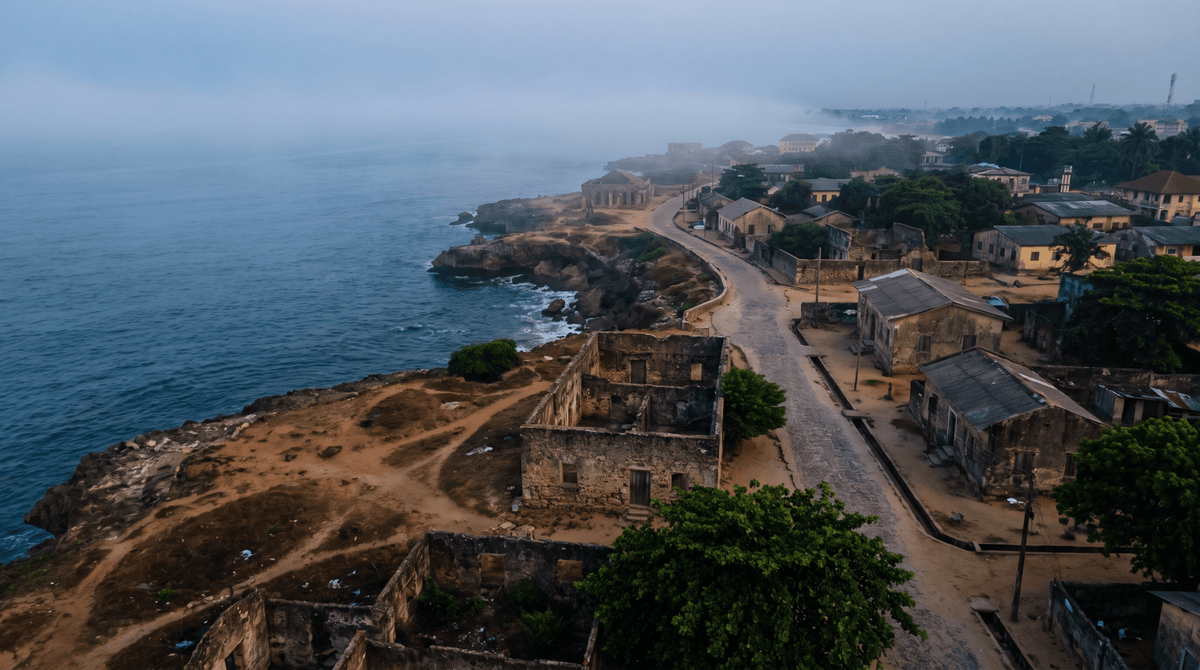 Atardecer en Nigeria, conectado con datos móviles sin roaming