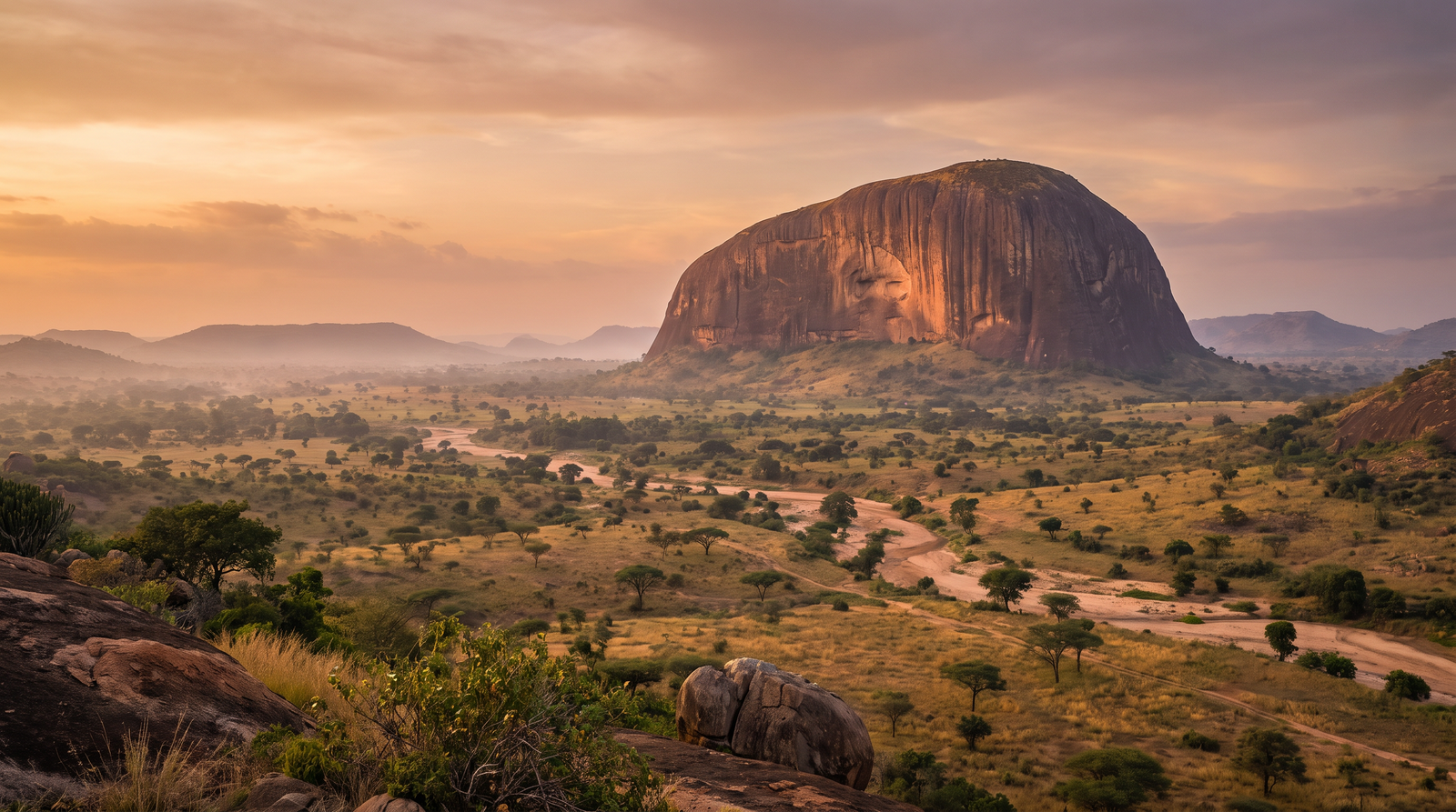 Paisaje de Nigeria con cobertura 4G/5G de la eSIM de PuraSIM