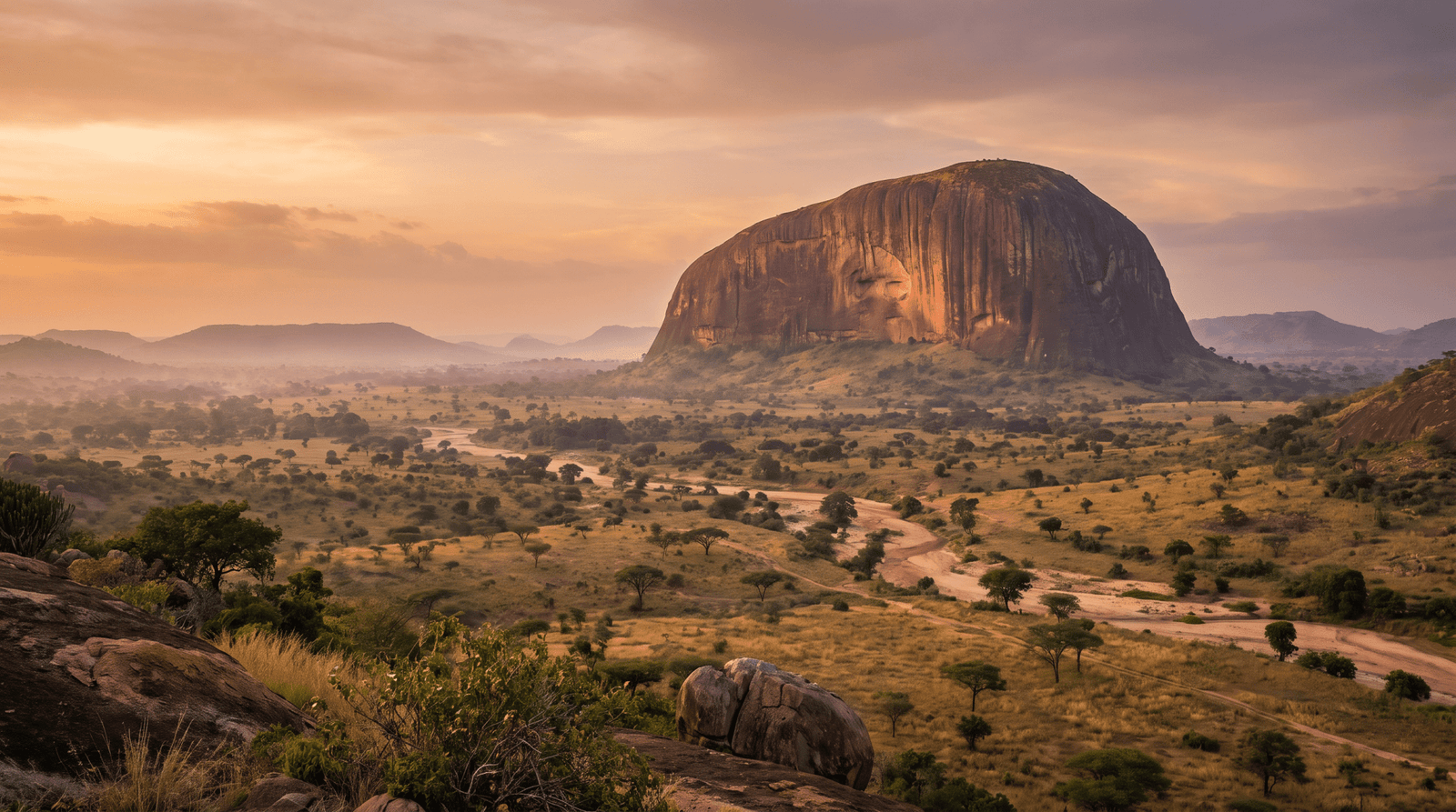 Paisaje de Nigeria con cobertura 4G/5G de la eSIM de PuraSIM