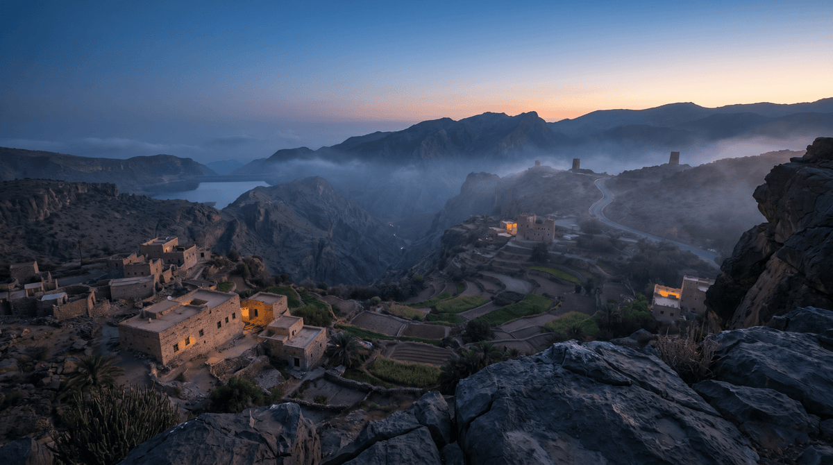 Sunset in Gulf GCC Countries, connected with mobile data and no roaming
