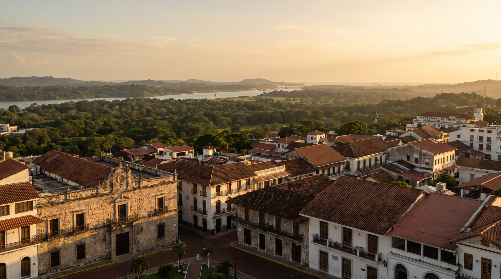 Paisaje de Panamá con cobertura 4G/5G de la eSIM de PuraSIM