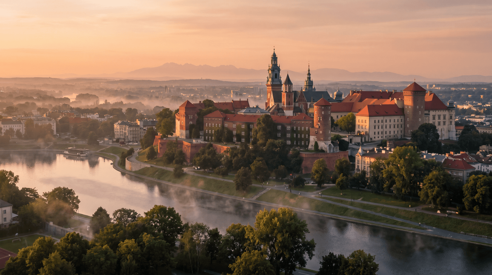Paisaje de Polonia con cobertura 4G/5G de la eSIM de PuraSIM