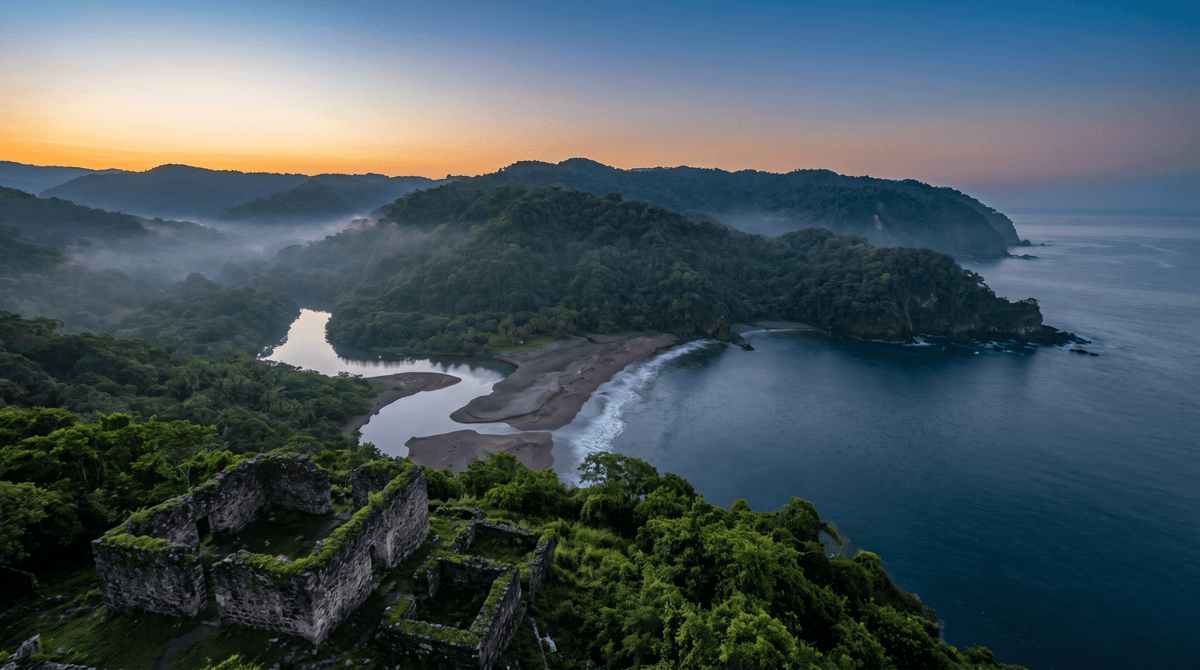Atardecer en Región del Golfo, conectado con datos móviles sin roaming
