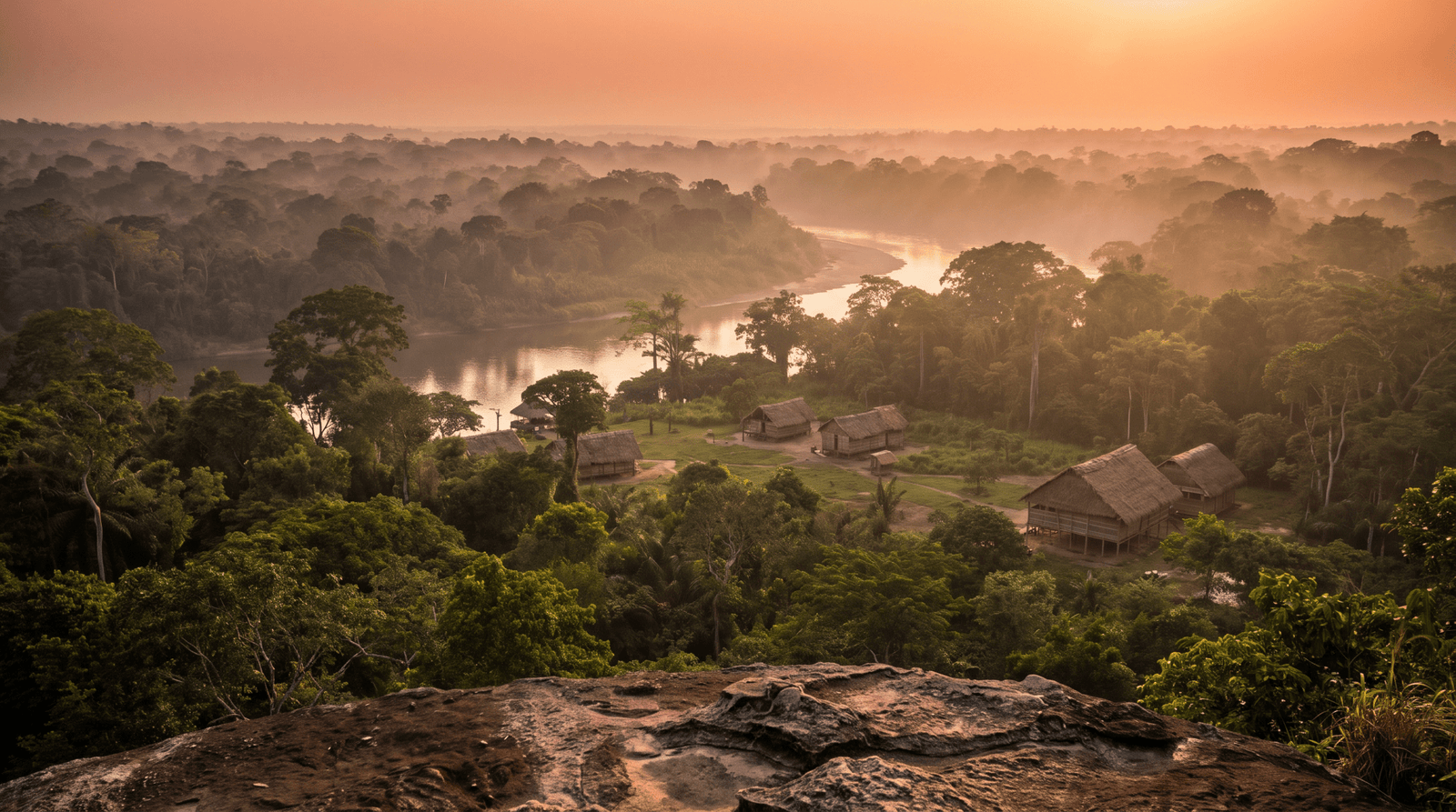 Paisaje de Rep. del Congo con cobertura 4G/5G de la eSIM de PuraSIM