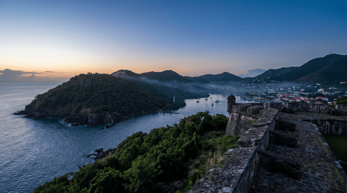 Tramonto – Saint Martin – connessi con dati mobili senza roaming