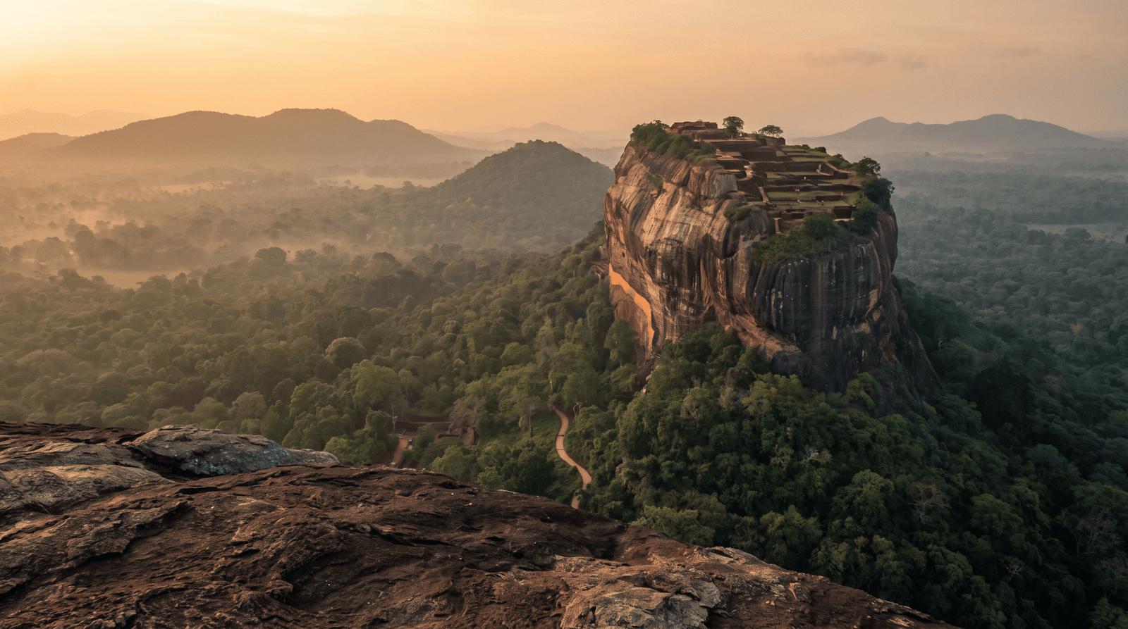 Paisaje de Sri Lanka con cobertura 4G/5G de la eSIM de PuraSIM