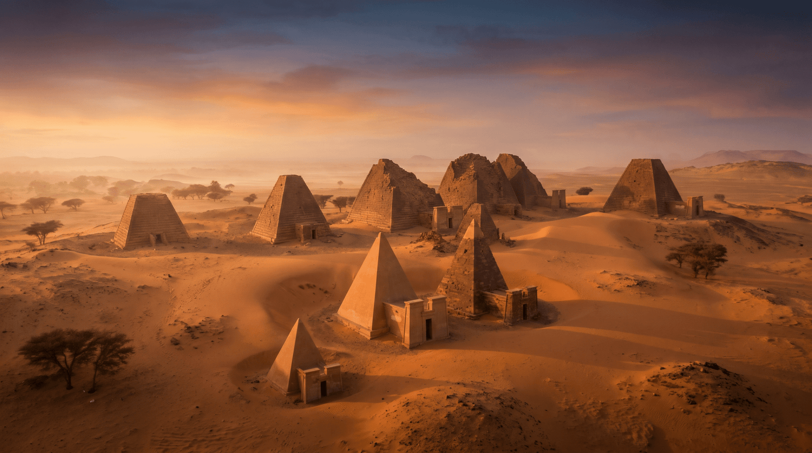Paisaje de Sudán con cobertura 4G/5G de la eSIM de PuraSIM