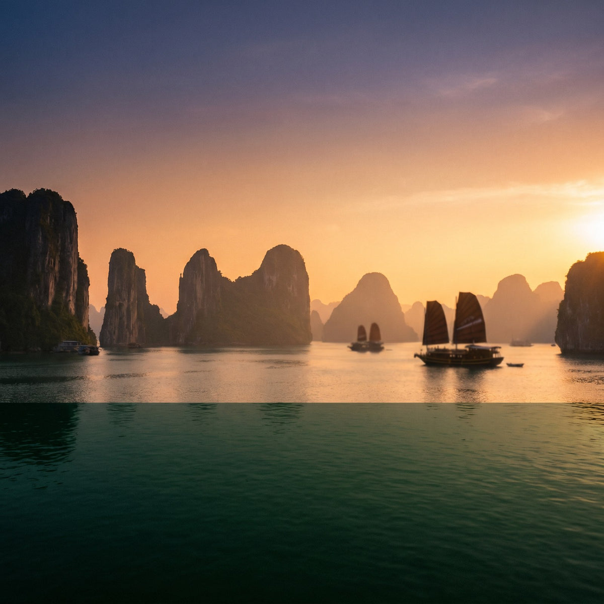 Atardecer en Vietnam, conectado con datos móviles sin roaming
