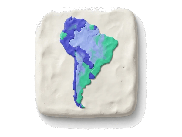 eSIM South America 6 Countries claymotion