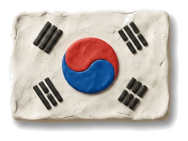 eSIM Coreia do Sul argila animada