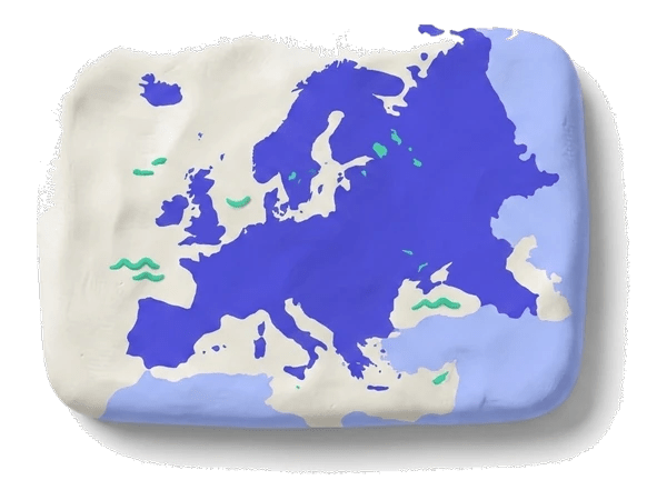 eSIM Europa argila animada
