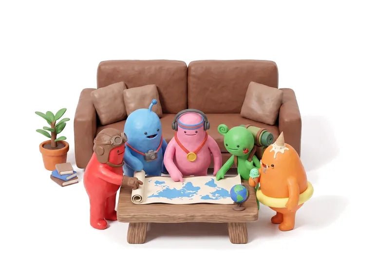 The PuraSIM team plans their journey on the map